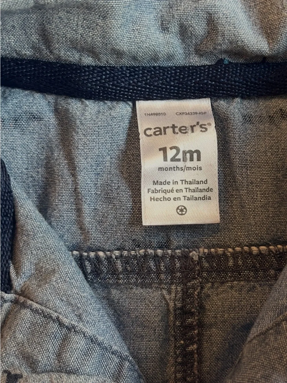 All items are size 12. (2 shirts, 1 Carters multi colored jumper & IZOD jeans.) - Picture 5 of 6